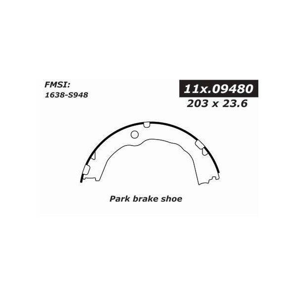 Centric Parts Centric Brake Shoes, 111.09480 111.09480 - main